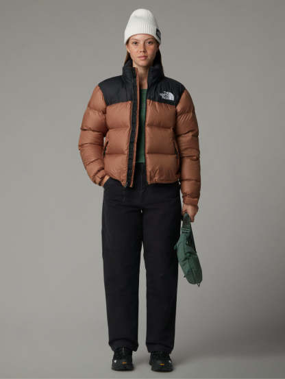 Brown Women's Retro Nuptse Square Jacket