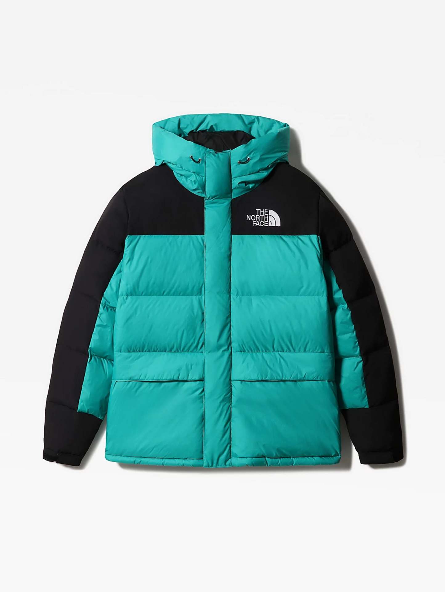 Color Block Down Jacket Green / Black