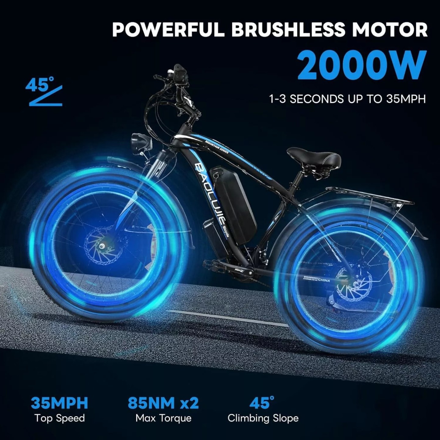 🚴‍♂️💨[2000W 48V]Dual motor adult wide tire electric bicycle🌟