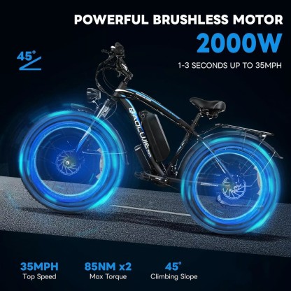 🚴‍♂️💨[2000W 48V]Dual motor adult wide tire electric bicycle🌟