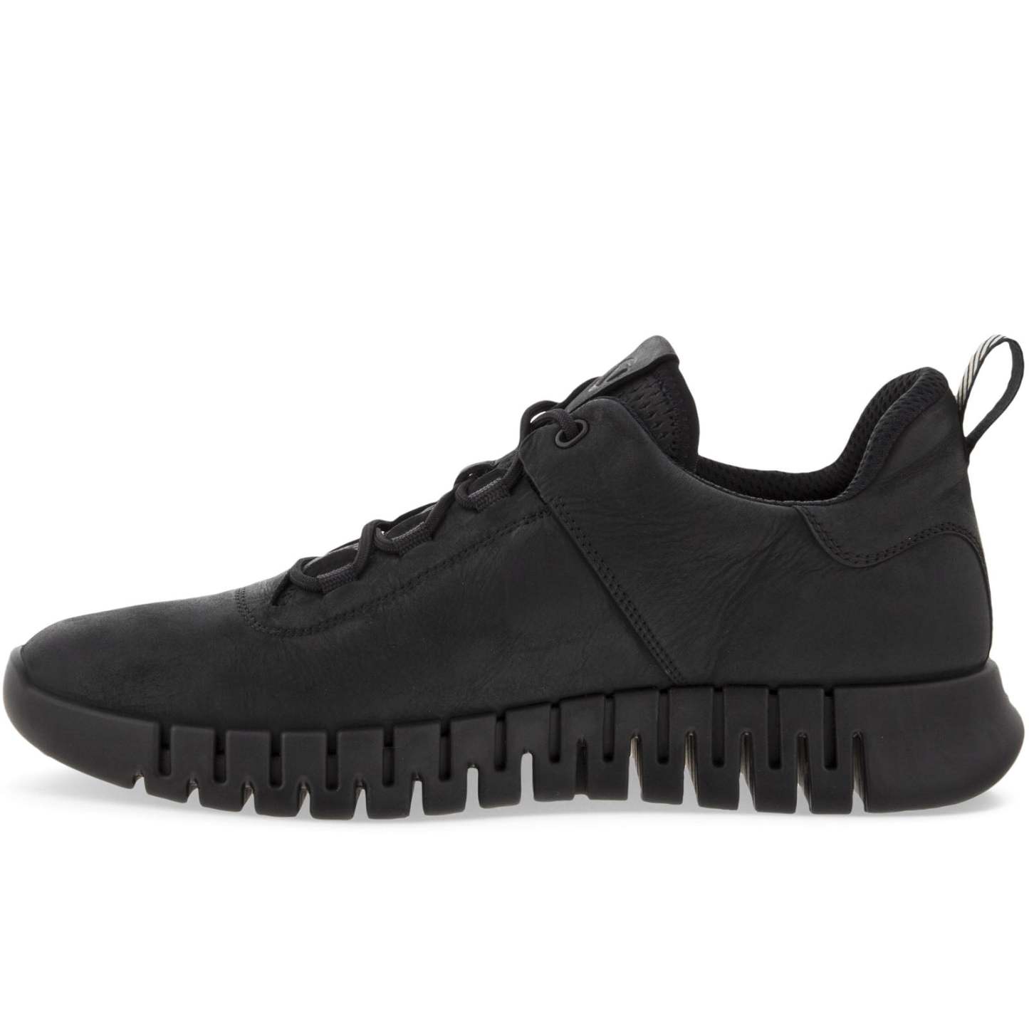 ECthtCO Mens Gruuv Leather Elastic Laces Trainers