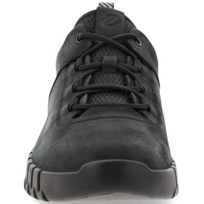 ECthtCO Mens Gruuv Leather Elastic Laces Trainers