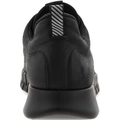 ECthtCO Mens Gruuv Leather Elastic Laces Trainers