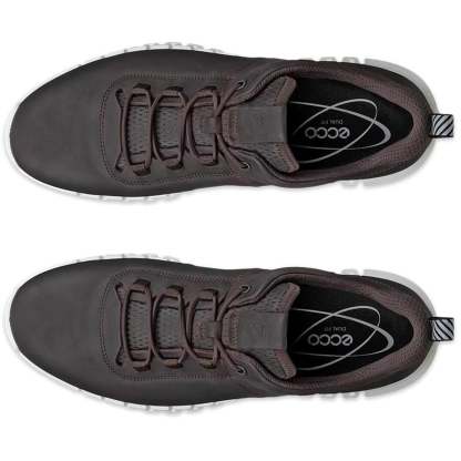 ECthtCO Mens Gruuv Leather Elastic Laces Trainers