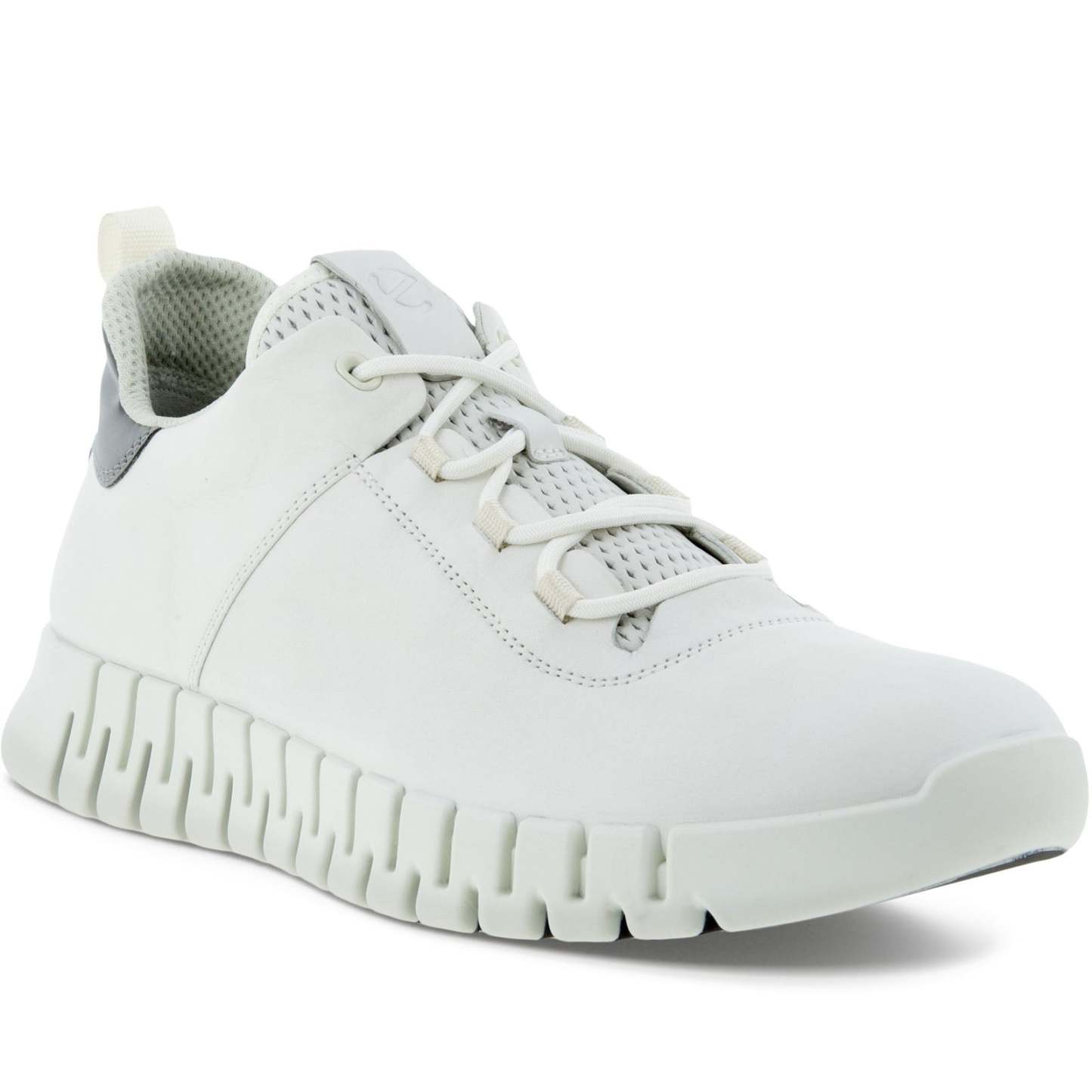 ECthtCO Mens Gruuv Leather Elastic Laces Trainers