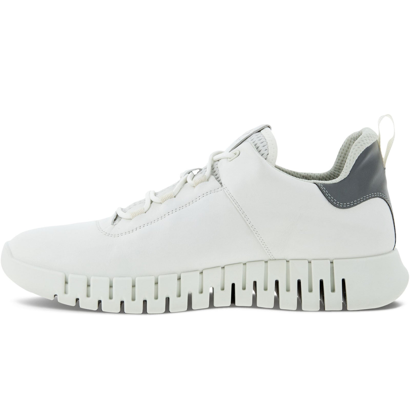 ECthtCO Mens Gruuv Leather Elastic Laces Trainers