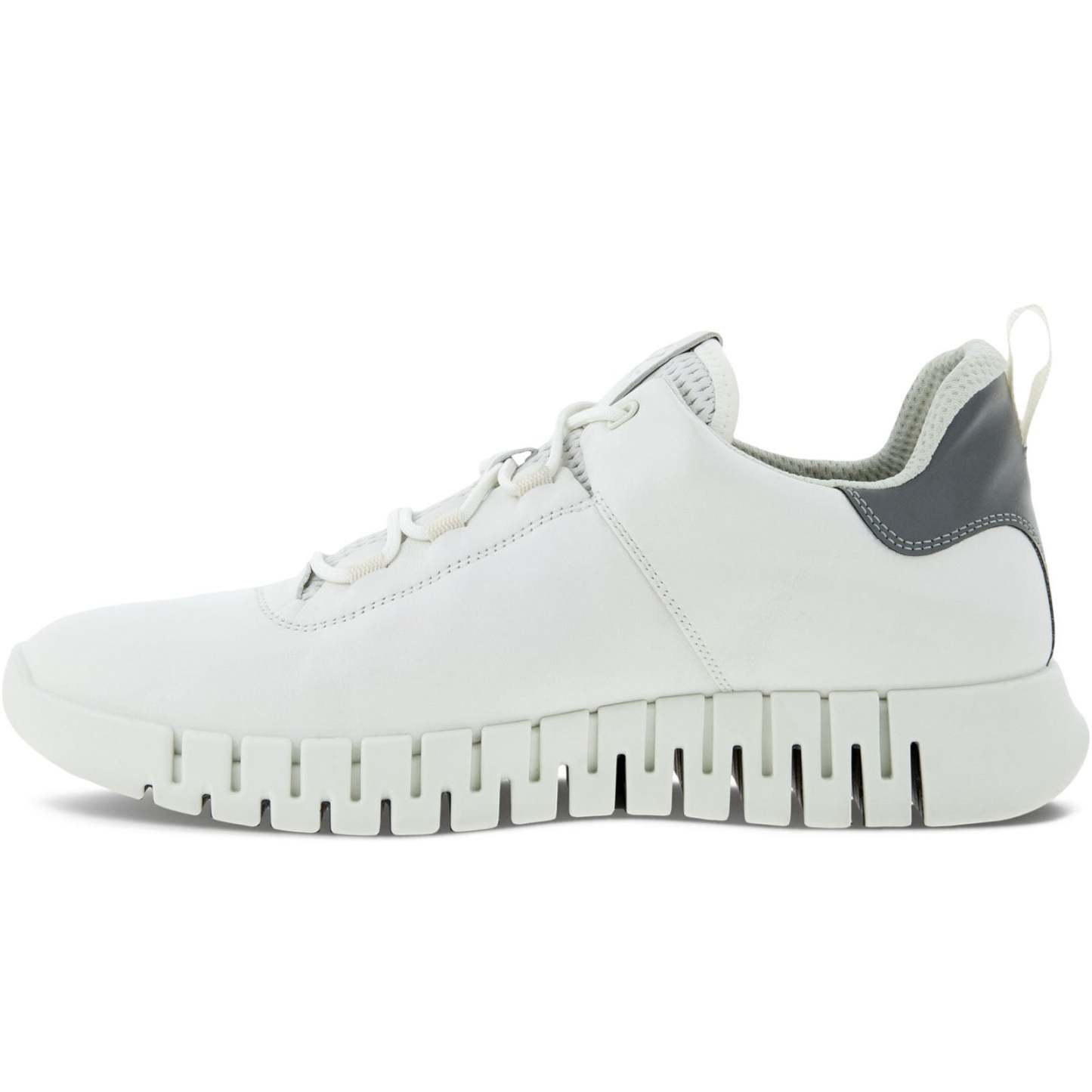 ECthtCO Mens Gruuv Leather Elastic Laces Trainers