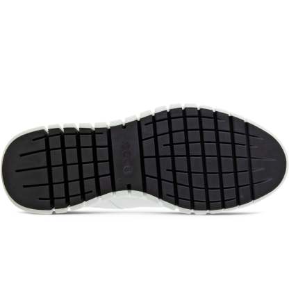 ECthtCO Mens Gruuv Leather Elastic Laces Trainers