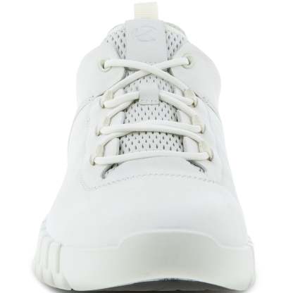 ECthtCO Mens Gruuv Leather Elastic Laces Trainers