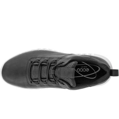 ECthtCO Mens Gruuv Leather Elastic Laces Trainers