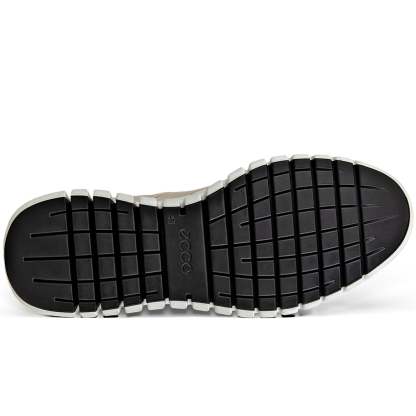 ECthtCO Mens Gruuv Leather Elastic Laces Trainers