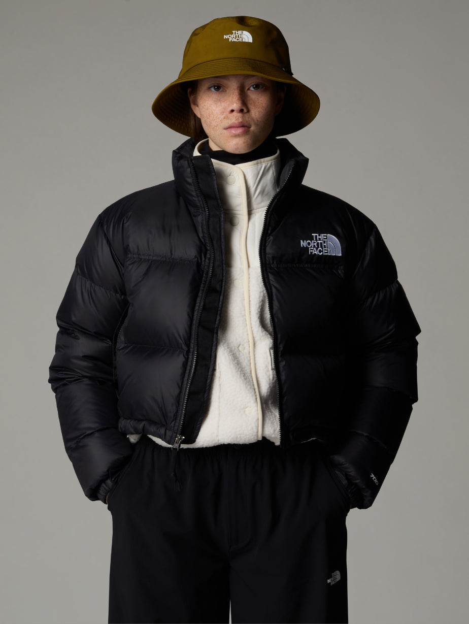 Nuptse Cropped Jacket Black