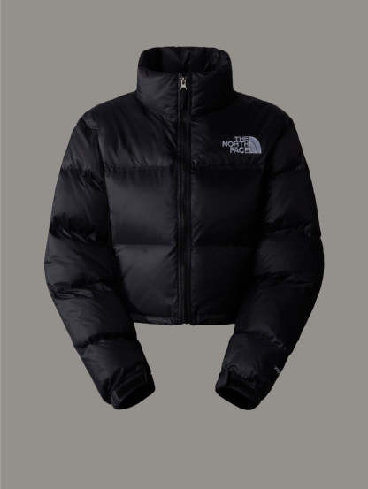 Nuptse Cropped Jacket Black