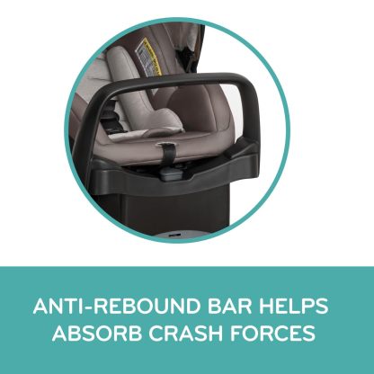 Evenflo Pivot Modular Travel System with LiteMax Infant Car Seat with Anti-Rebound Bar (Casual Gray)