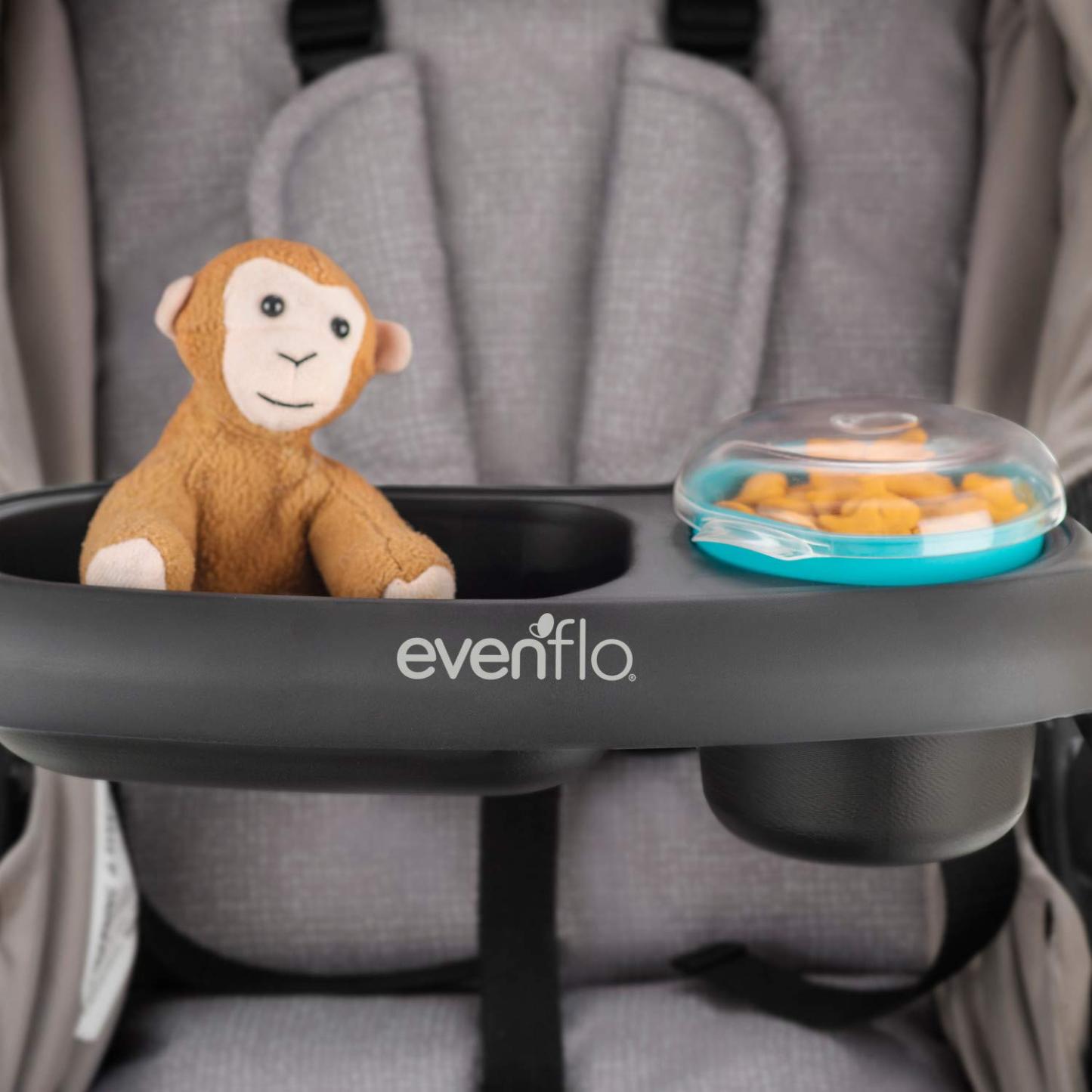Evenflo Pivot Modular Travel System with LiteMax Infant Car Seat with Anti-Rebound Bar (Casual Gray)