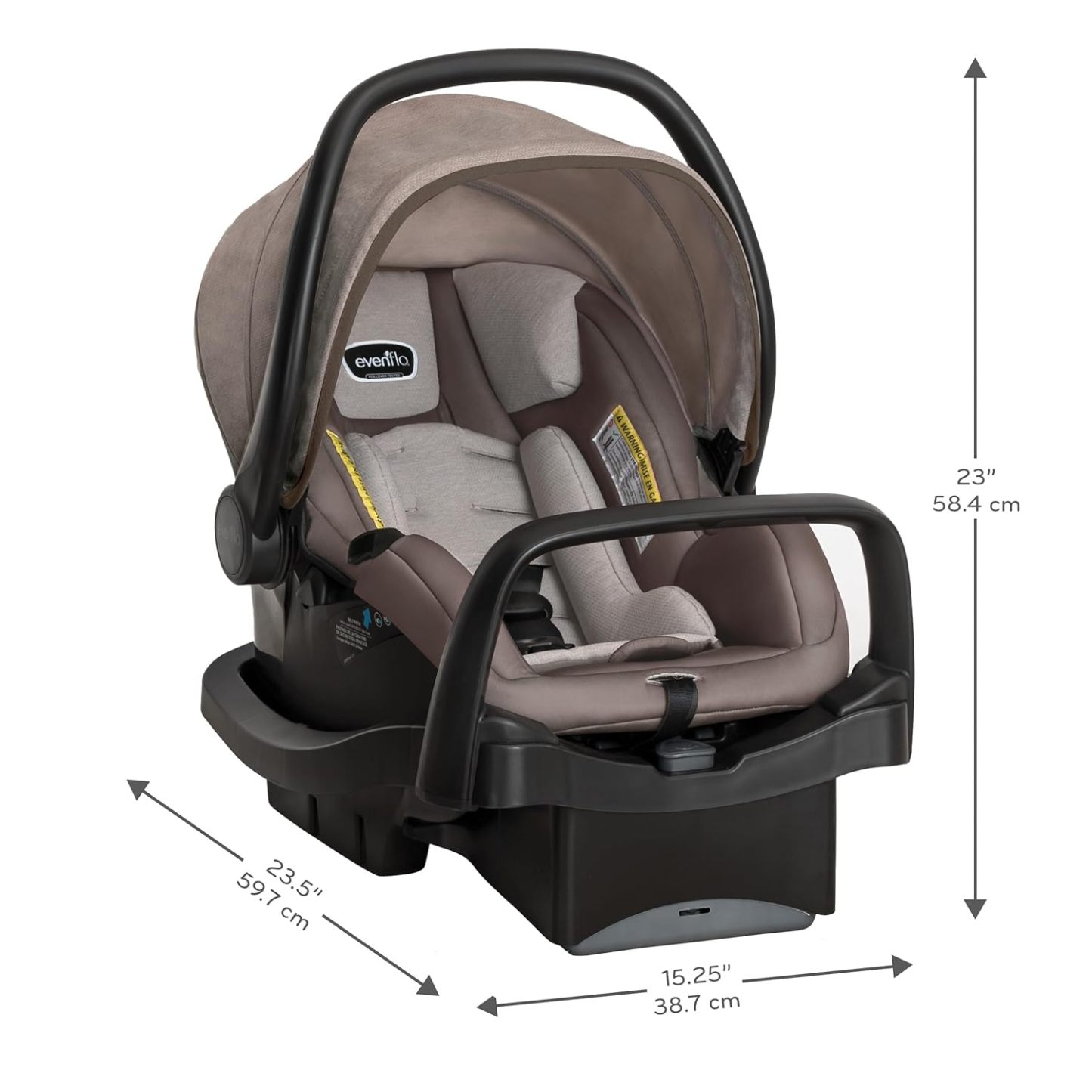 Evenflo Pivot Modular Travel System with LiteMax Infant Car Seat with Anti-Rebound Bar (Casual Gray)