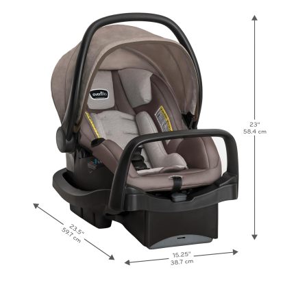 Evenflo Pivot Modular Travel System with LiteMax Infant Car Seat with Anti-Rebound Bar (Casual Gray)