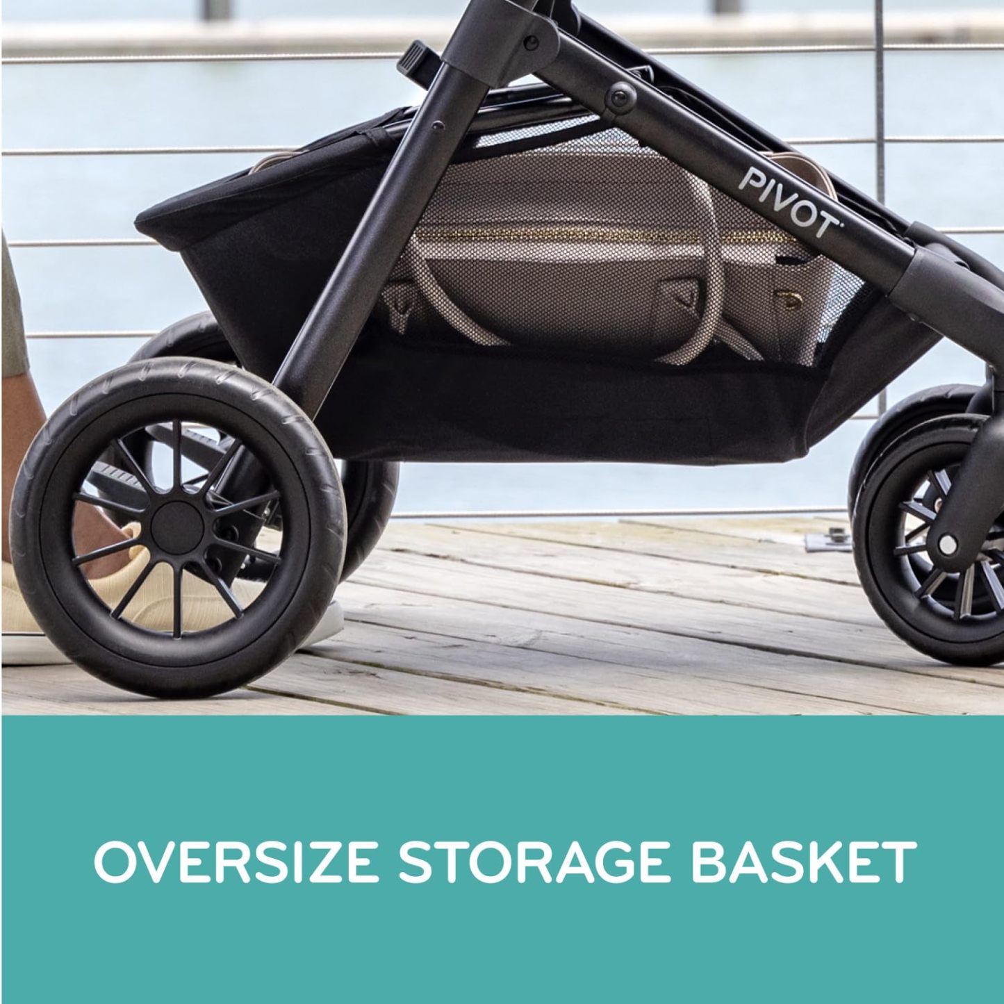 Evenflo Pivot Modular Travel System with LiteMax Infant Car Seat with Anti-Rebound Bar (Casual Gray)