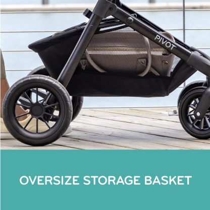 Evenflo Pivot Modular Travel System with LiteMax Infant Car Seat with Anti-Rebound Bar (Casual Gray)