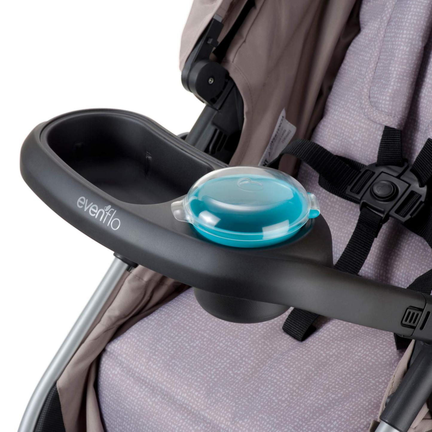 Evenflo Pivot Modular Travel System with LiteMax Infant Car Seat with Anti-Rebound Bar (Casual Gray)