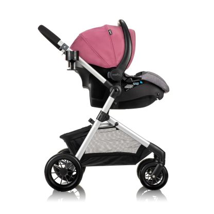 Evenflo Pivot Modular Travel System with LiteMax Infant Car Seat with Anti-Rebound Bar (Casual Gray)