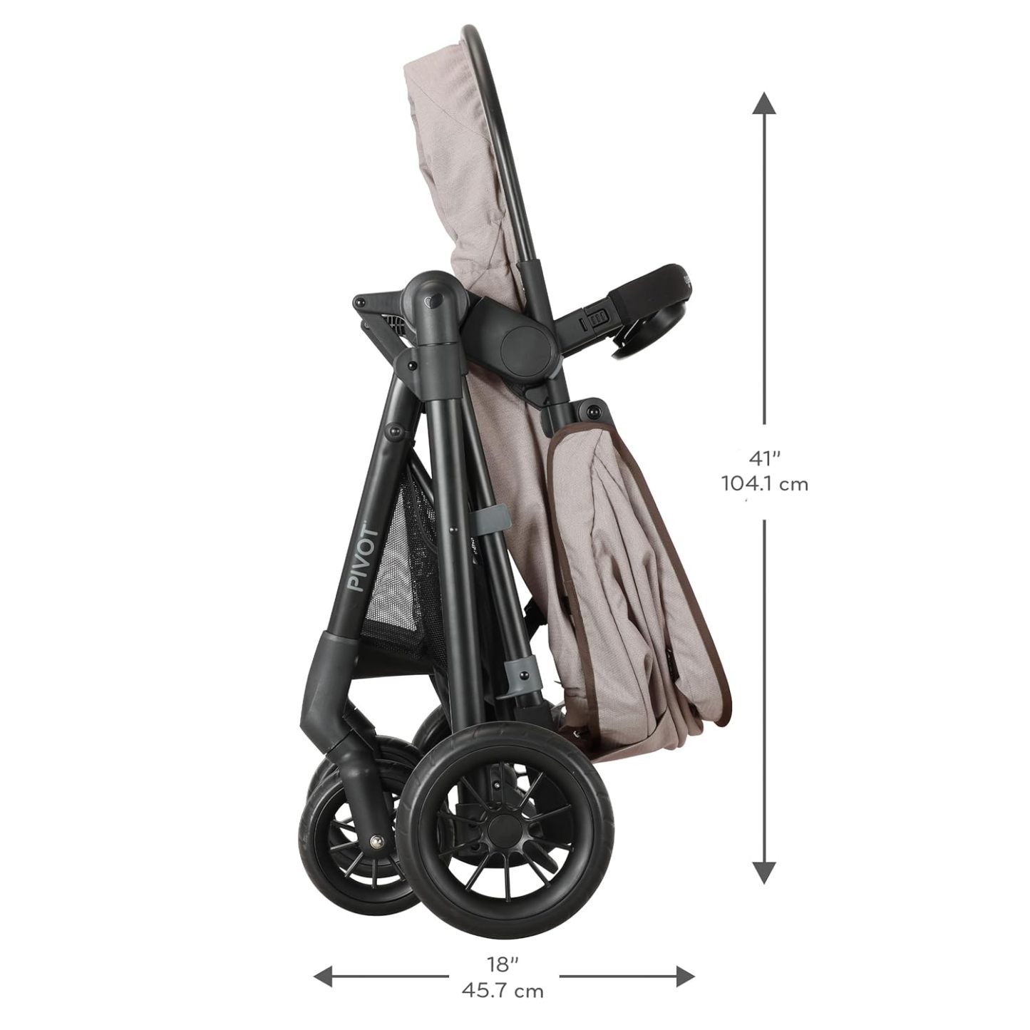 Evenflo Pivot Modular Travel System with LiteMax Infant Car Seat with Anti-Rebound Bar (Casual Gray)