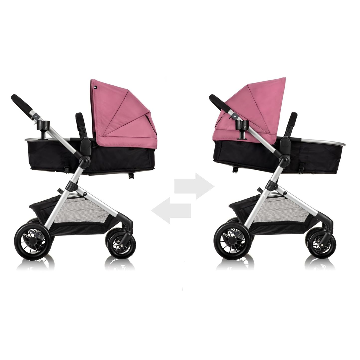 Evenflo Pivot Modular Travel System with LiteMax Infant Car Seat with Anti-Rebound Bar (Casual Gray)