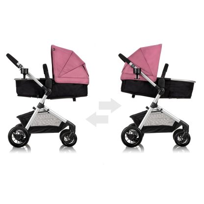 Evenflo Pivot Modular Travel System with LiteMax Infant Car Seat with Anti-Rebound Bar (Casual Gray)