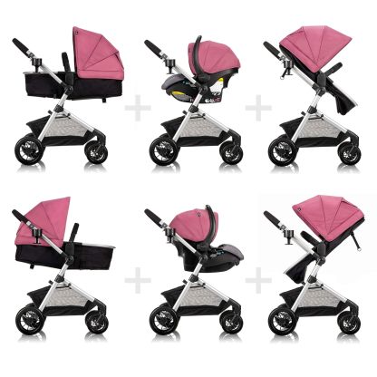 Evenflo Pivot Modular Travel System with LiteMax Infant Car Seat with Anti-Rebound Bar (Casual Gray)