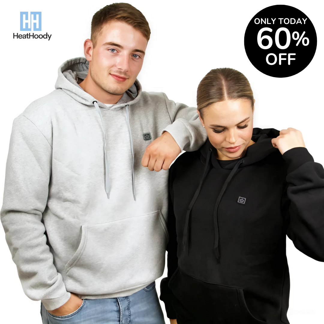 HeatHoody™ – 8 Hours Heated Hoodie - 3 Heat Levels (25–45°C)