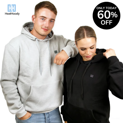HeatHoody™ – 8 Hours Heated Hoodie - 3 Heat Levels (25–45°C)