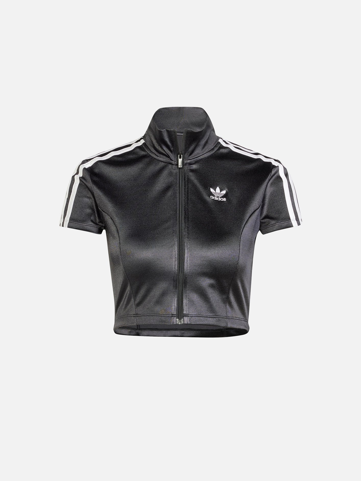 Short Sleeve Track Top - Black