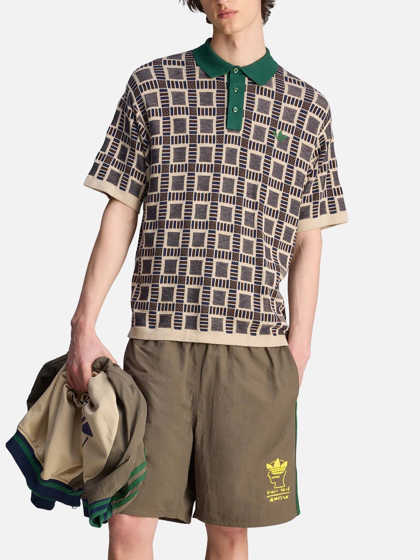 Brain Dead x adidas Polo Shirt "Dust Sand"