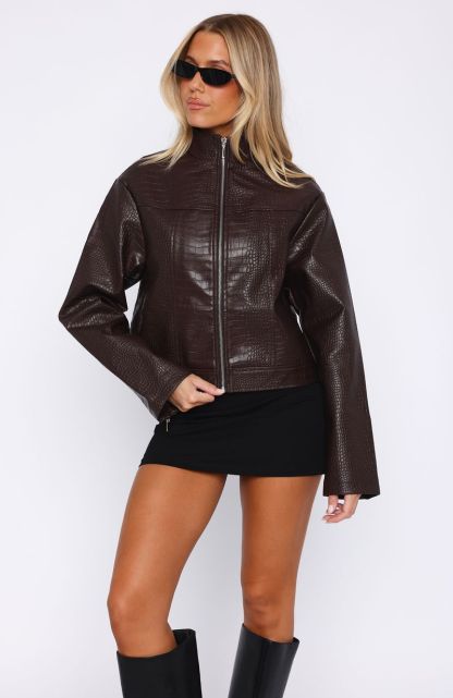 Avoid Temptation Pu Jacket Merlot