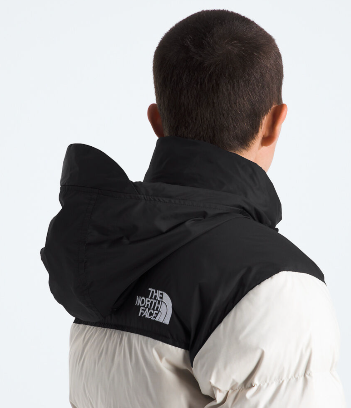 Tththe Nothtrth Fathtce Women's 1996 Retro Nuptse Jacket- White Dune/ Black