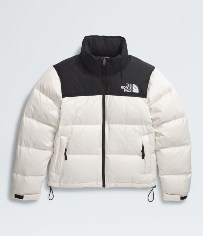 Tththe Nothtrth Fathtce Women's 1996 Retro Nuptse Jacket- White Dune/ Black