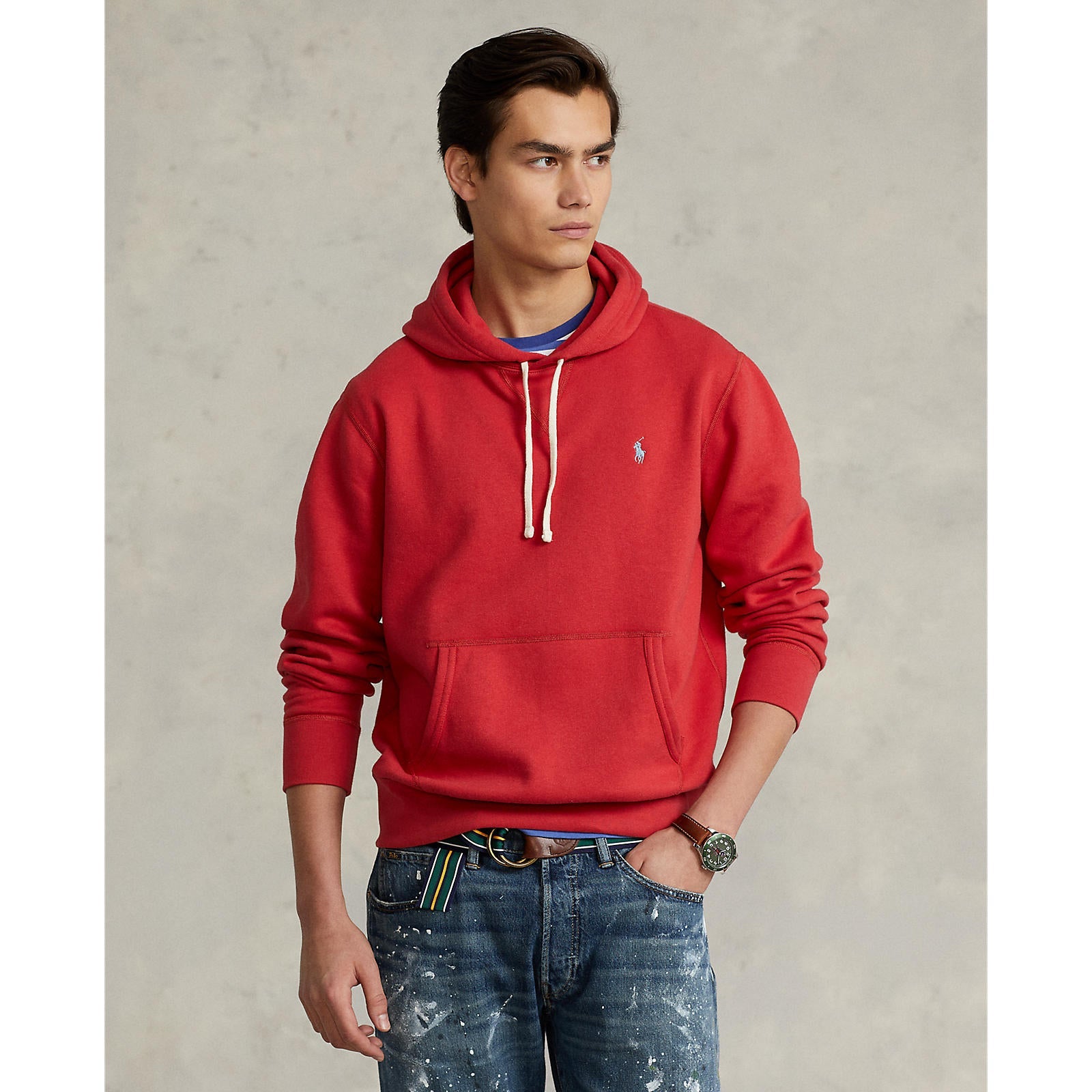 Polo Ralthtph Lauthtren - RL Fleece Hoodie - Starboard Red