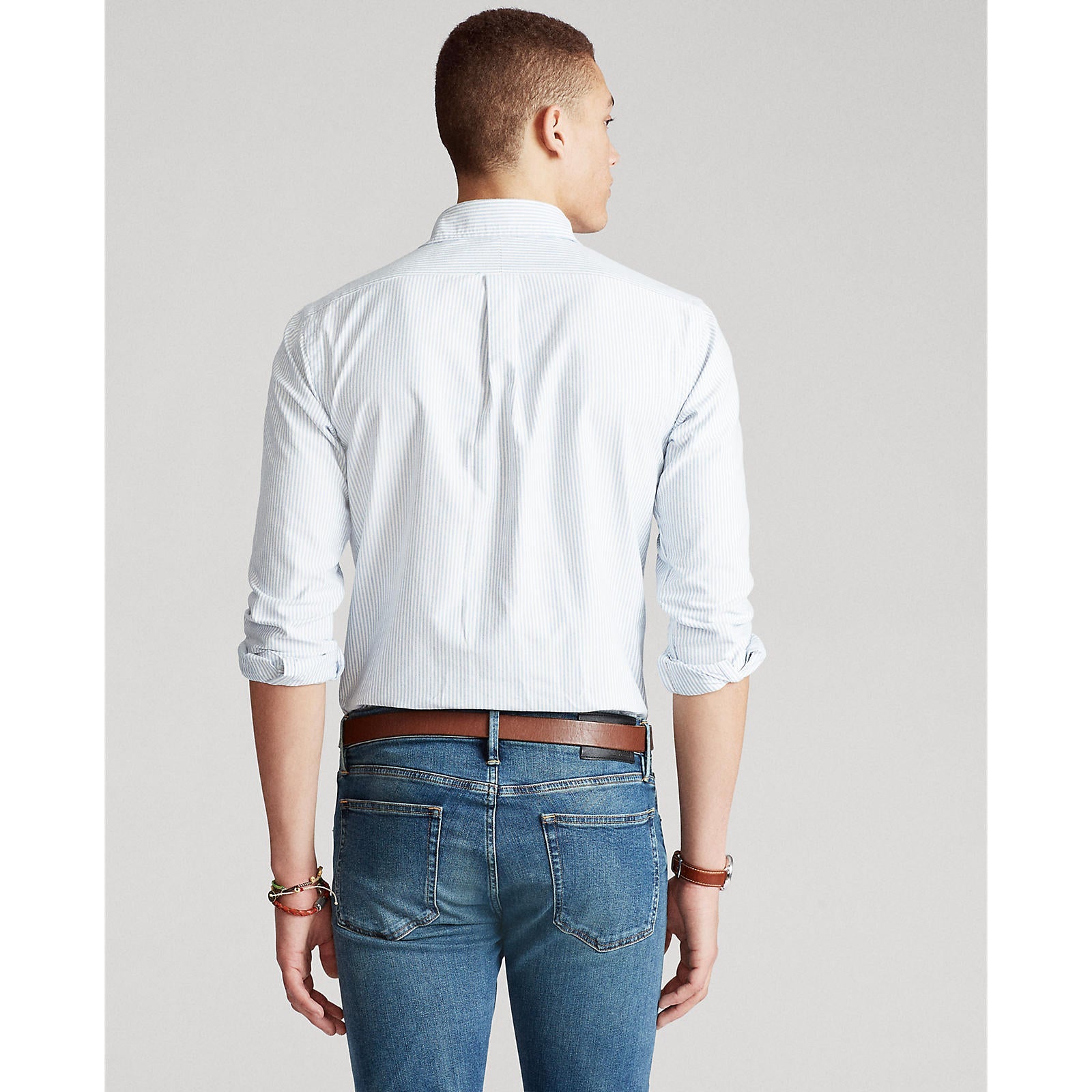 Polo Ralthtph Lauthtren - Oxford Shirt - Stripe - Blue & White