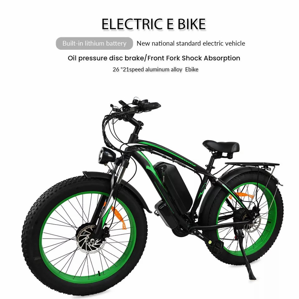 🚴‍♂️💨[2000W 48V]Dual motor adult wide tire electric bicycle🌟