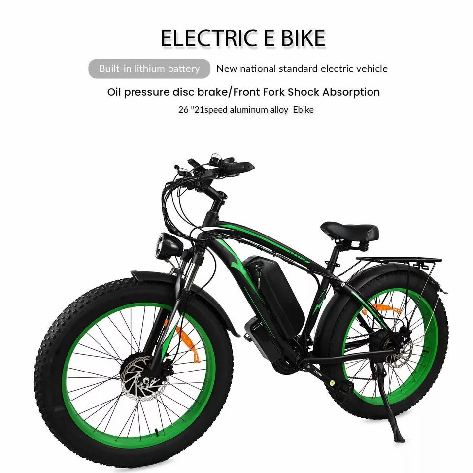 🚴‍♂️💨[2000W 48V]Dual motor adult wide tire electric bicycle🌟