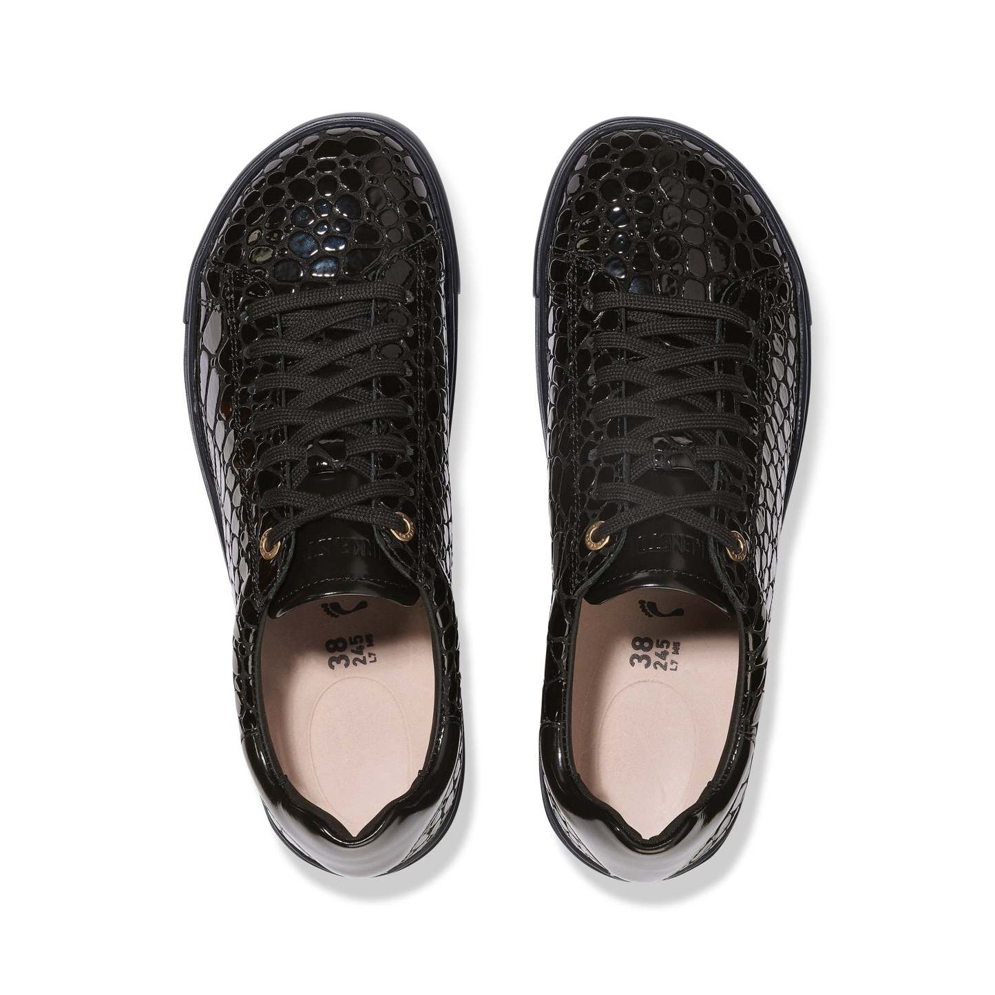 Bend Low Shiny Croc Black Embossed Patent Leather
