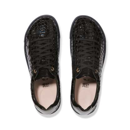 Bend Low Shiny Croc Black Embossed Patent Leather