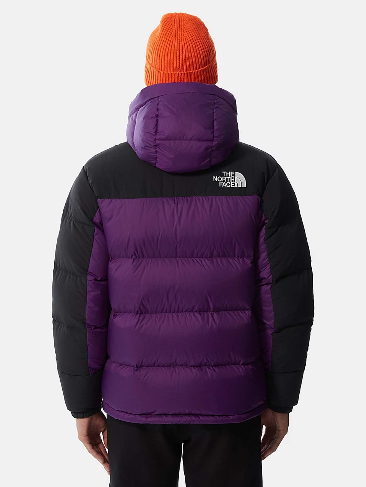 Color Block Purple / Black Down Jacket