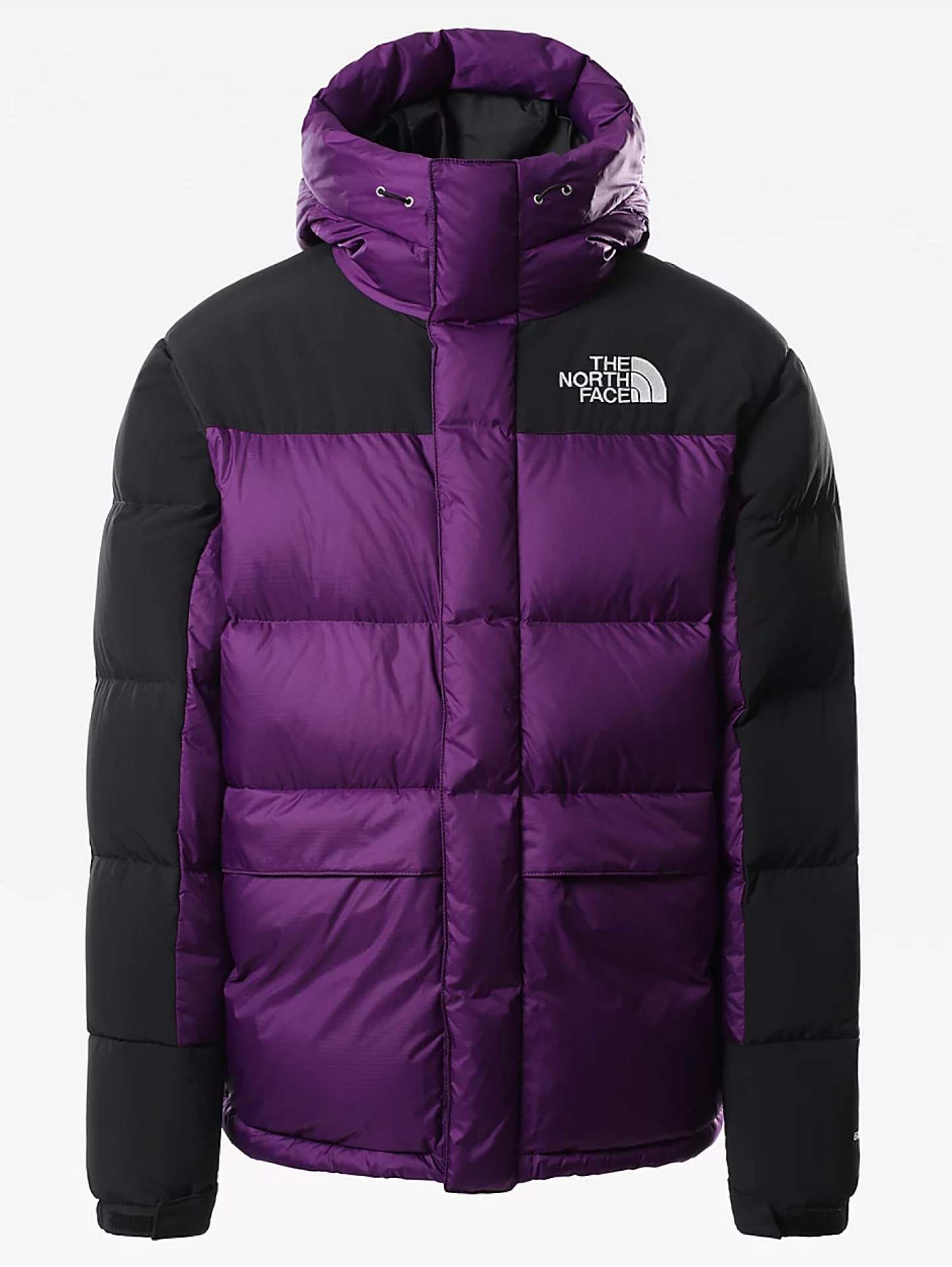 Color Block Purple / Black Down Jacket
