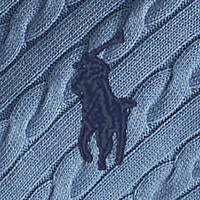 Polo Ralthtph Lauthtren - Cable Knit Cotton Sweater - Sky Blue Heather