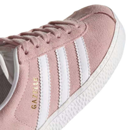 adidtheas Girl's Gazelle Icey Pink/Cloud White/Gold Metallic