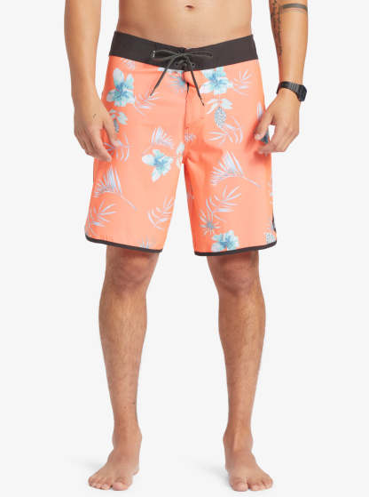 Surfsilk Scallop 19" Boardshorts - Fiery Coral