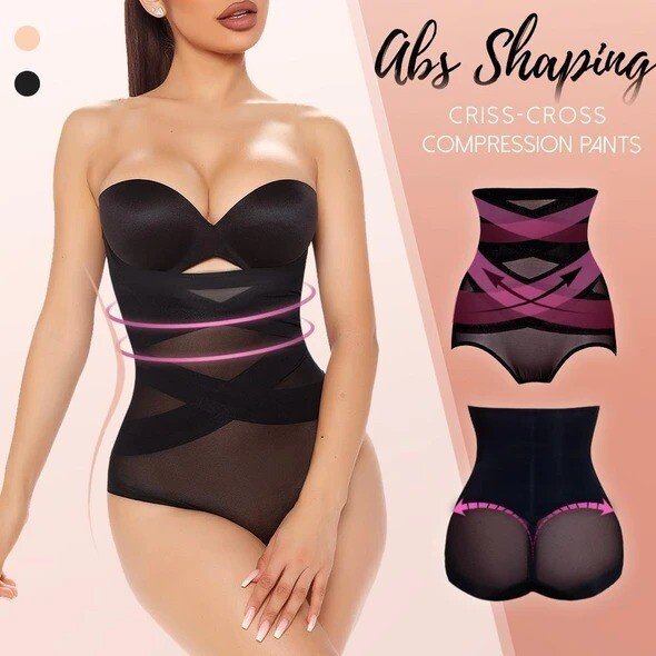 🥳LAST DAY 70% OFF🎉-Cross Compression Abs Shaping Pants💅