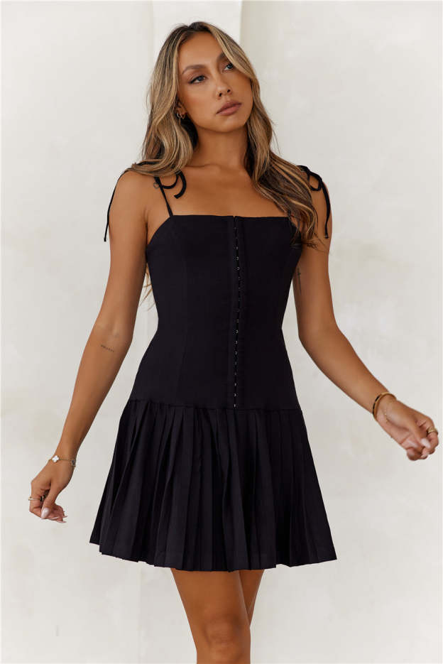 Daytime Dreaming Mini Dress Black