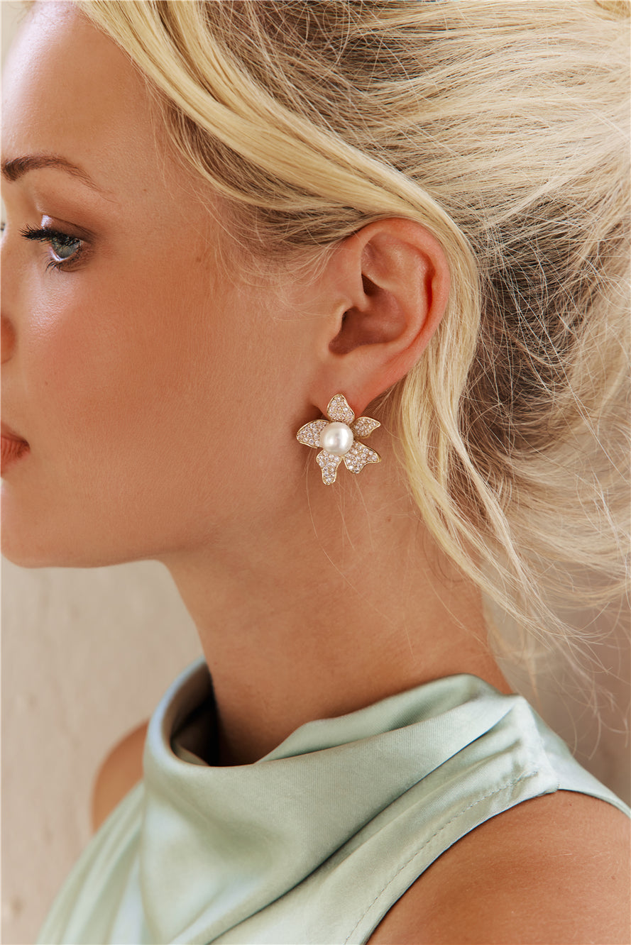 18k Gold Plated Bouquet Perfection Earrings Gold